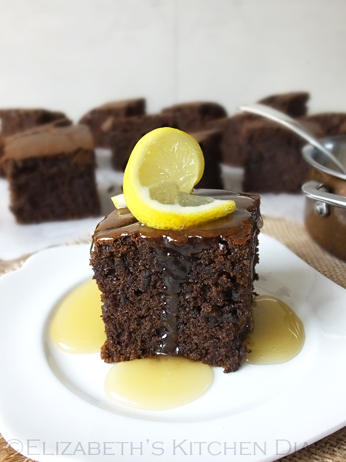 Warm Gingerbread Cake With Lemon Sauce Elizabeth s Kitchen Diary