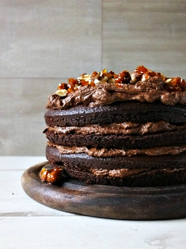 Chocolate Hazelnut Layer Cake - Elizabeth's Kitchen Diary