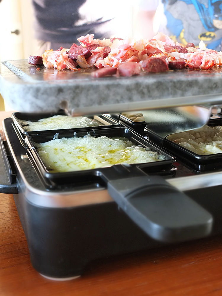 Deconstructed Pizza: A Raclette Party Grill - Elizabeth's Kitchen Diary