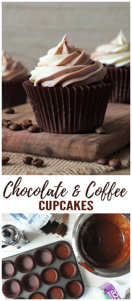 Chocolate & Coffee Cupcakes with Coffee Swirl Frosting - Elizabeth's ...