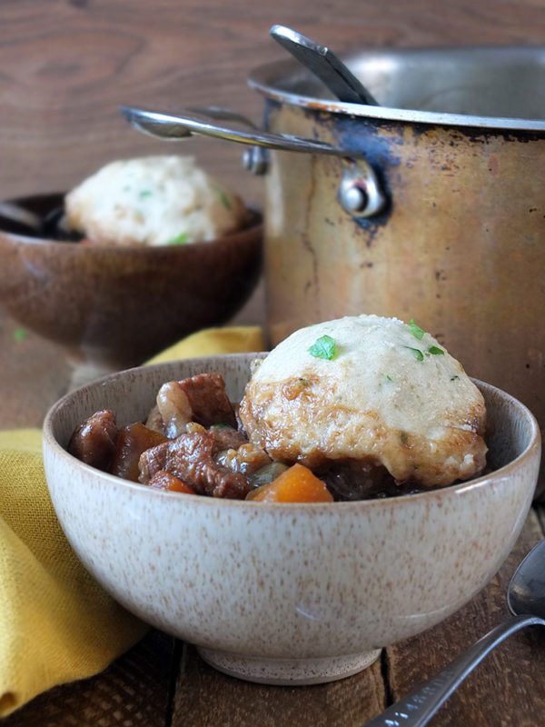 Tasty Easy Lamb Stew with Herbed Dumplings - Elizabeth's Kitchen Diary