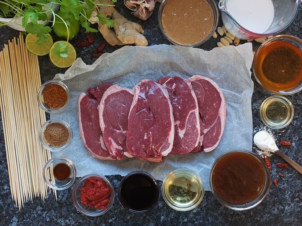 BBQ Lamb Leg Steak Skewers - Elizabeth's Kitchen Diary