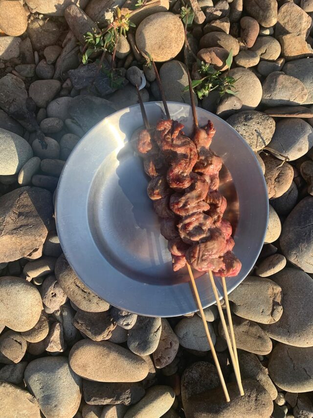 BBQ Lamb Leg Steak Skewers - Elizabeth's Kitchen Diary