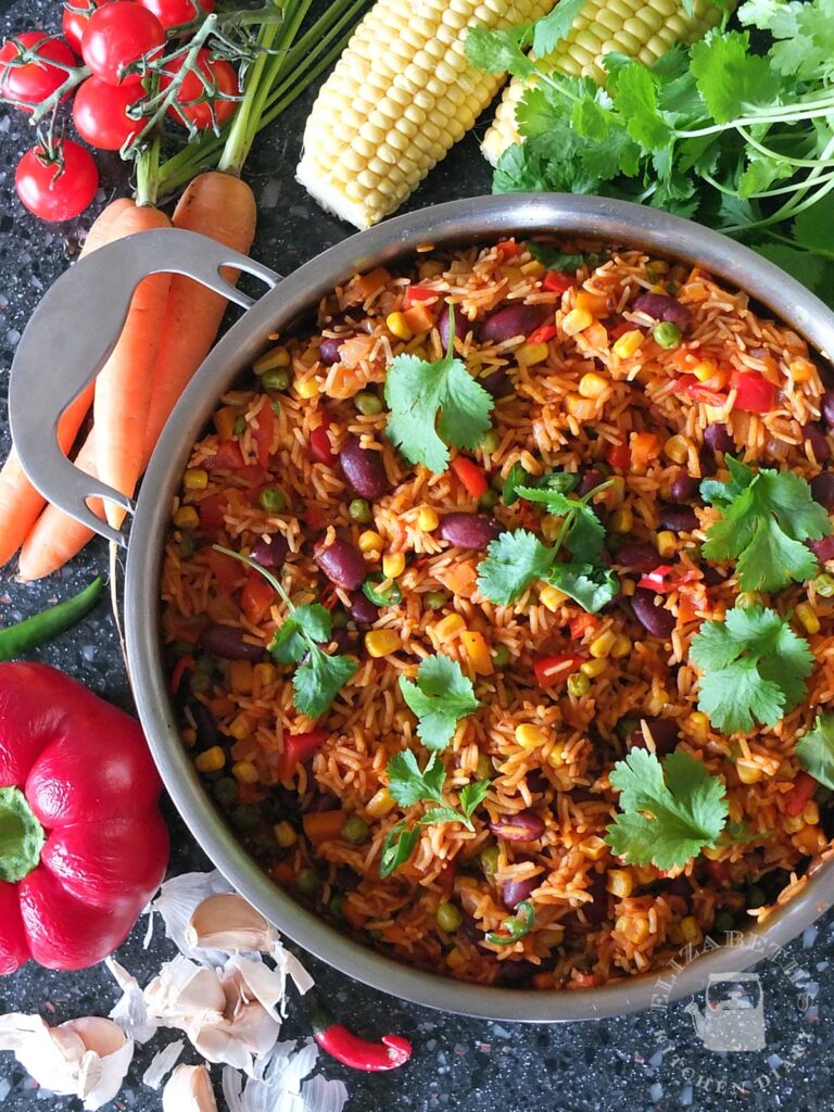 Spicy Mexican Rice and Beans Recipe - Elizabeth's Kitchen Diary