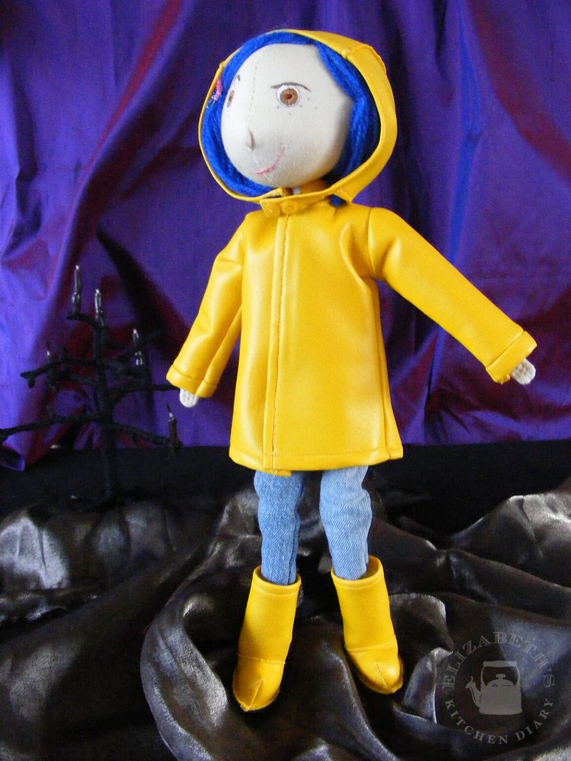 Free 14" Fabric Coraline Doll Pattern Elizabeth's Kitchen Diary