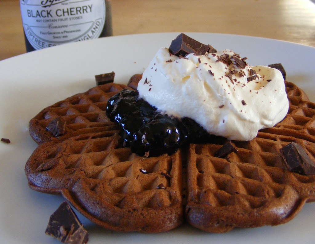 Black Forest Waffles | Elizabeth's Kitchen Diary