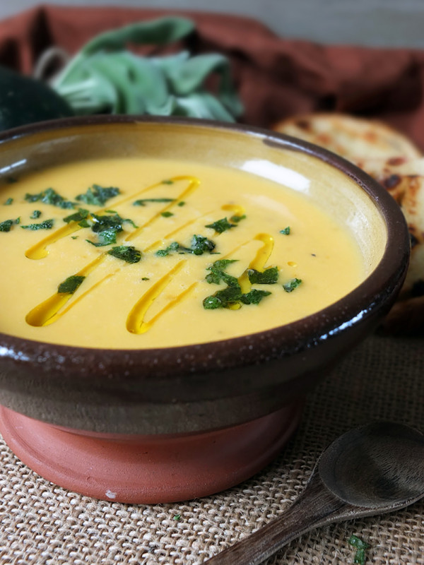 Roasted Pumpkin Soup with Fried Sage and White Truffle Oil ...